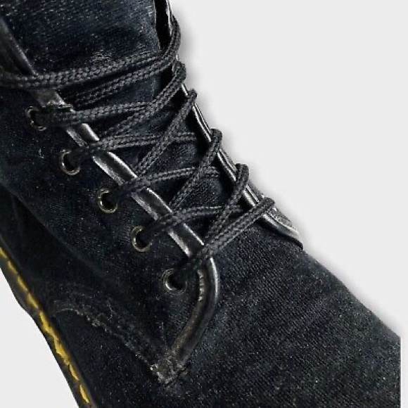 Vtg 90s Dr. Martens 1460 Corduroy Boots, Made in England, 8 Eye PUNK GOTHIC 7 - Picture 2 of 8